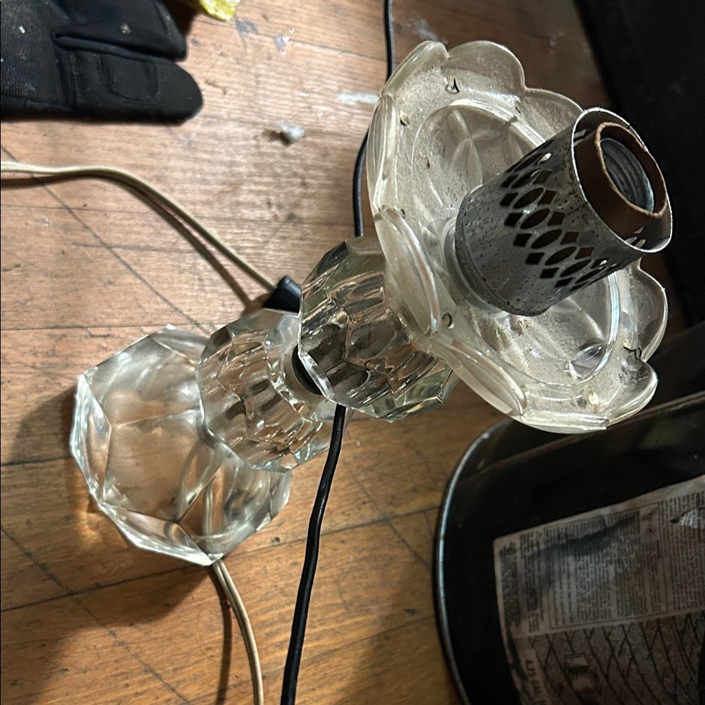 Elegant Clear Glass Candle Holder